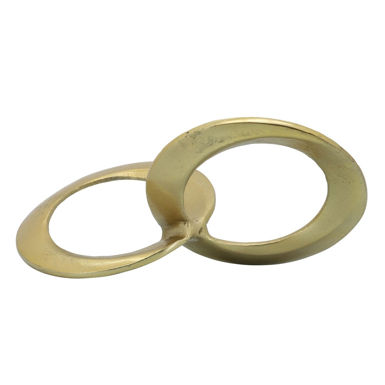 Kingston Living 11.5&#x22; Gold Solid Circle Links Decorative Tabletop Accent